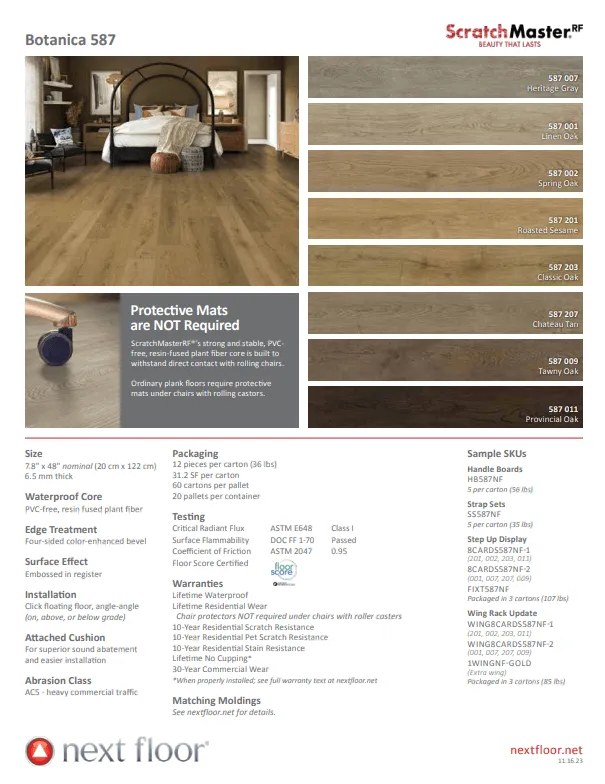 Roasted Sesame 587 201- Nextfloor Botanica 587 Vinyl 6.5mm