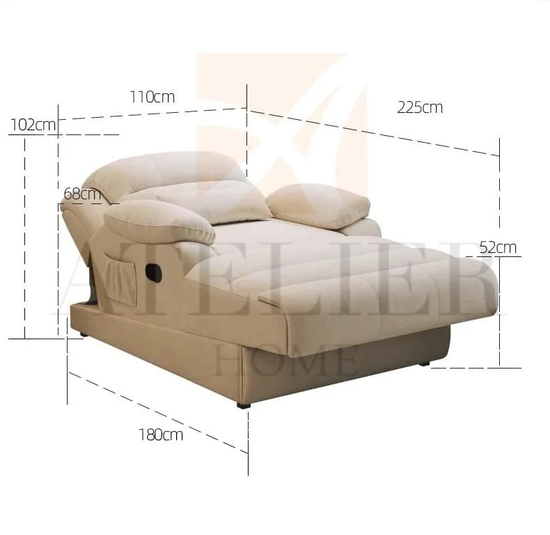 Rodeo Scratch Resistant Electric Recliner Lounge Sofa Bed