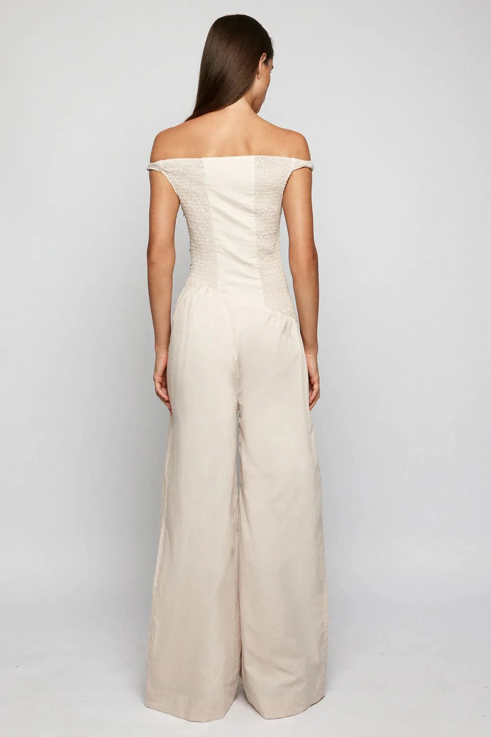 Rolled Shoulder Jumpsuit | Pewter