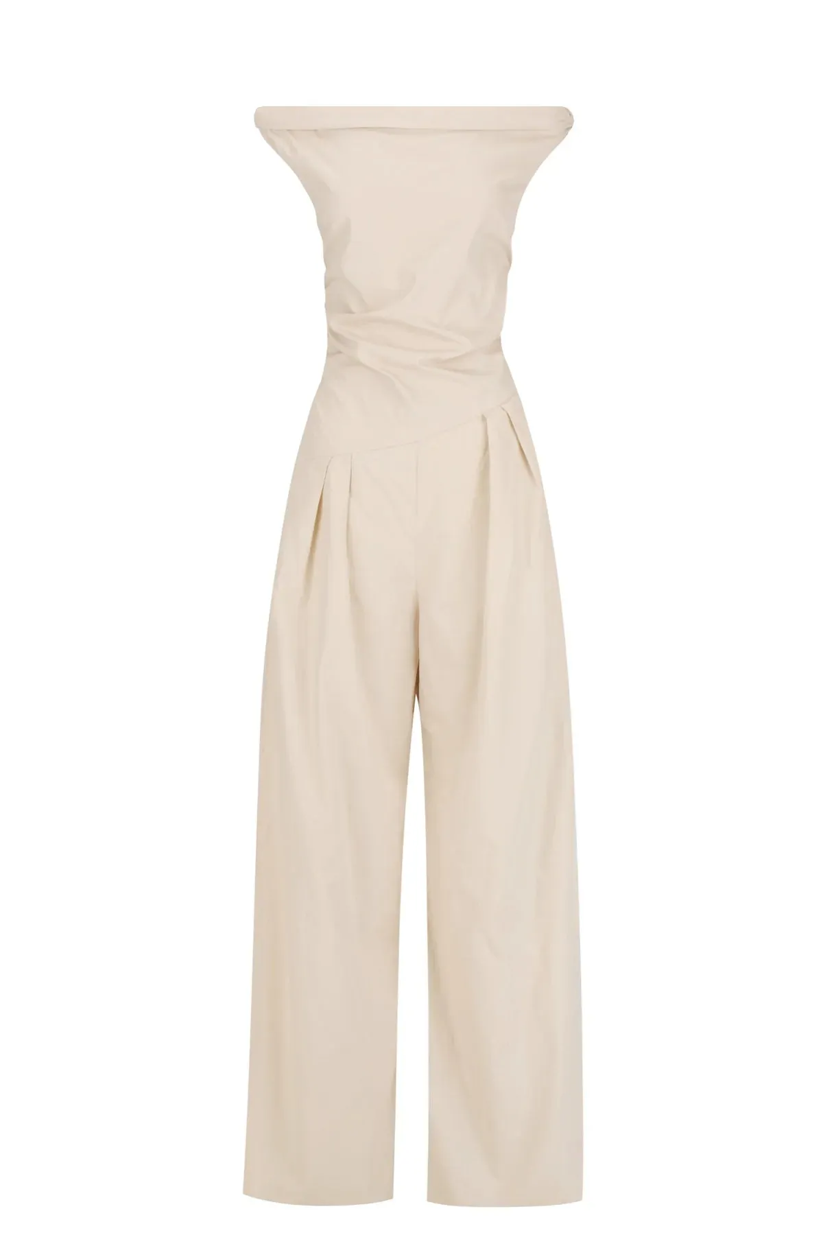 Rolled Shoulder Jumpsuit | Pewter