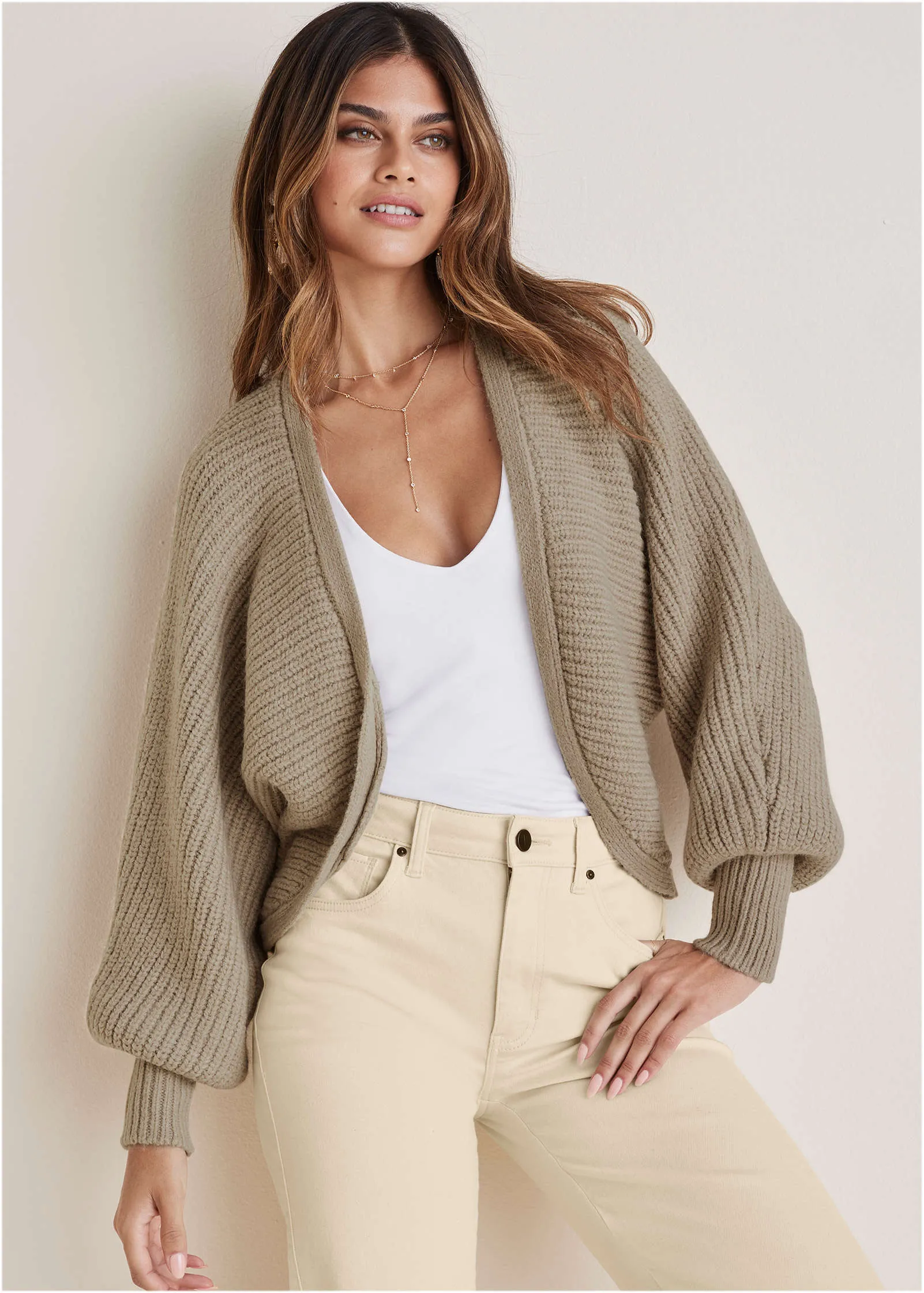 Shrug Cardigan - Oxford Tan