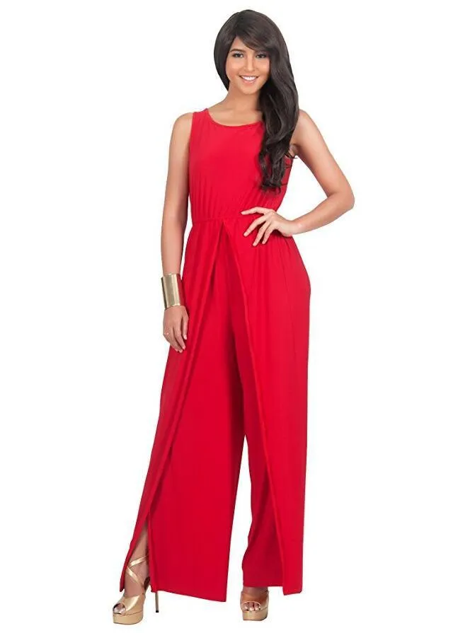 SIMPLE SPLIT JUMPSUIT