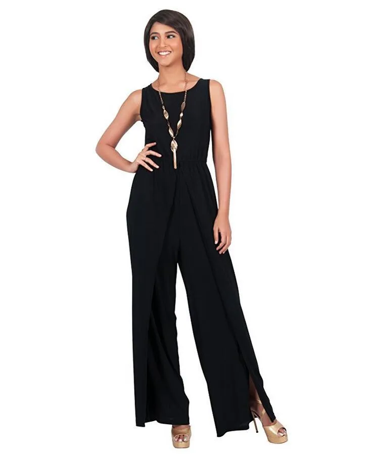 SIMPLE SPLIT JUMPSUIT