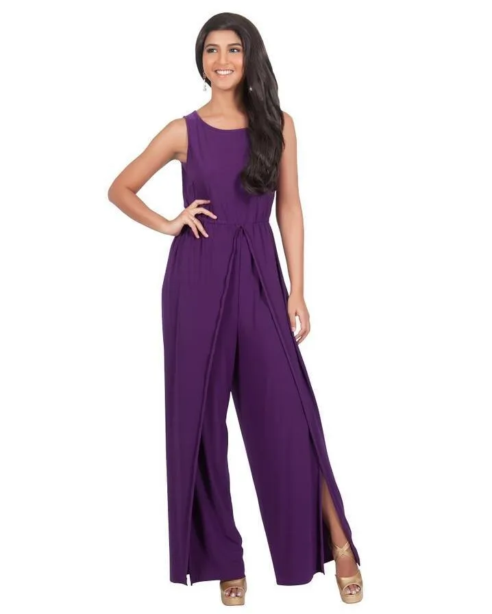 SIMPLE SPLIT JUMPSUIT