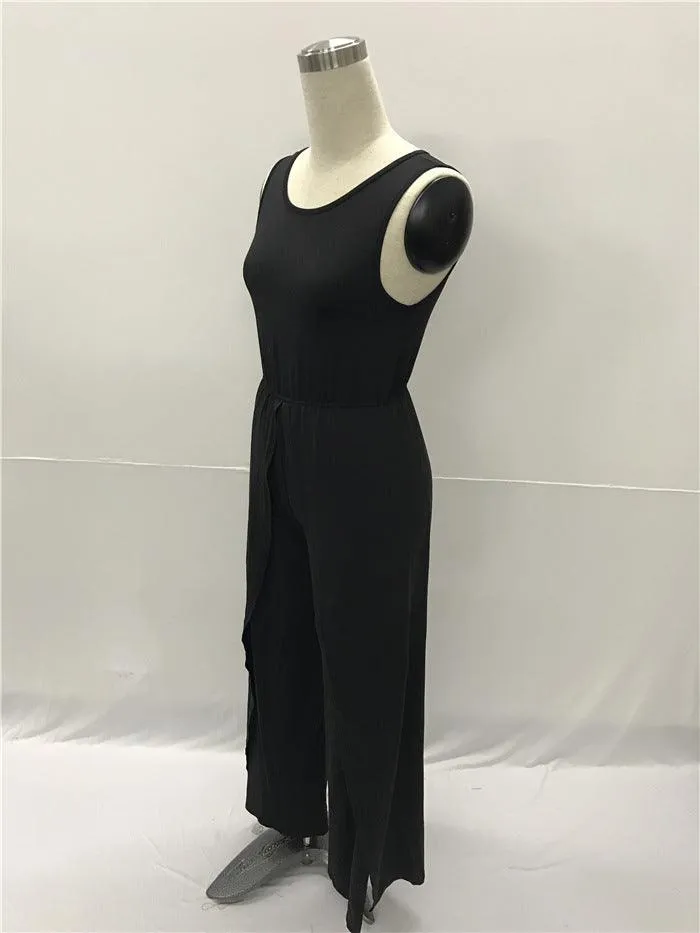 SIMPLE SPLIT JUMPSUIT