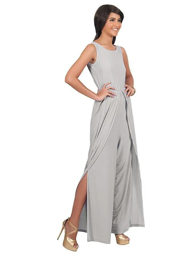 SIMPLE SPLIT JUMPSUIT