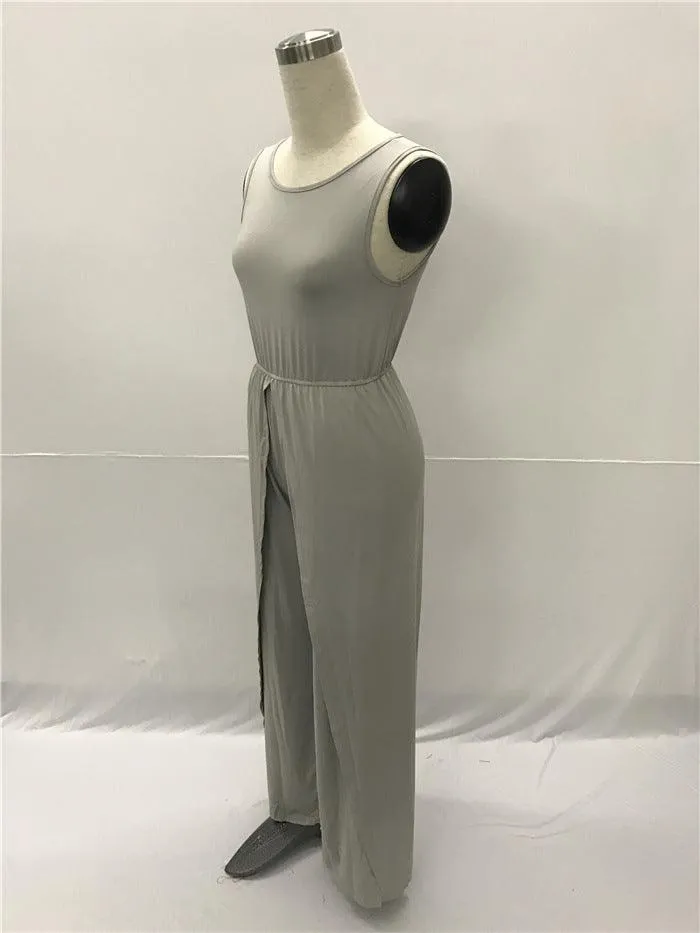 SIMPLE SPLIT JUMPSUIT