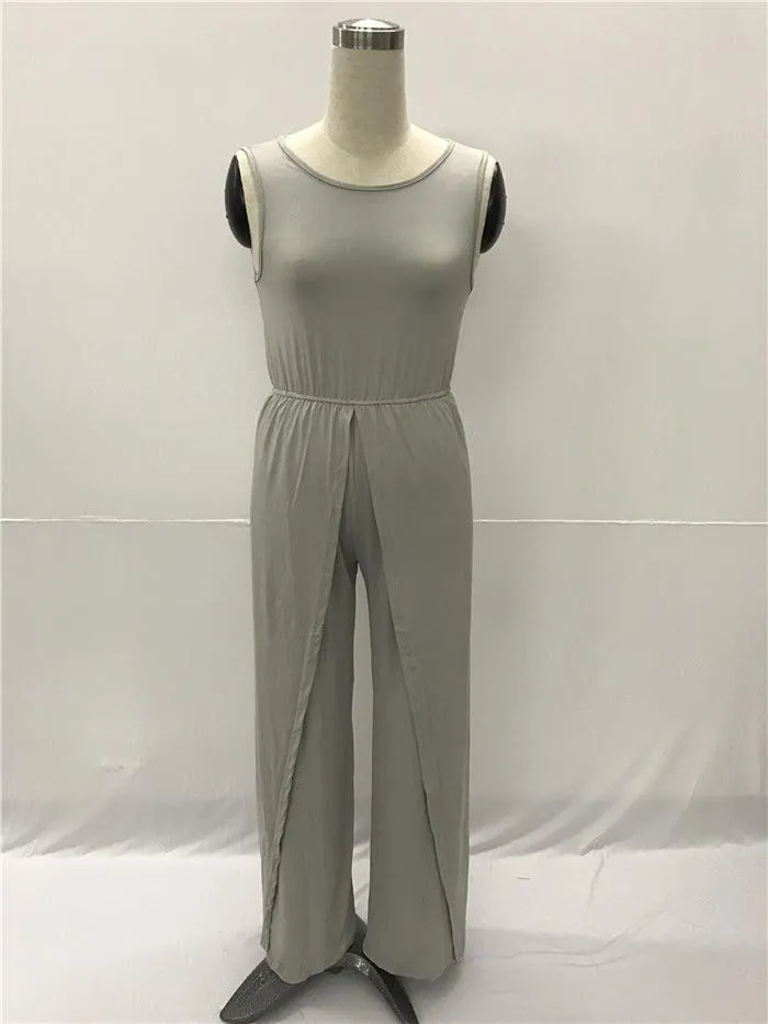 SIMPLE SPLIT JUMPSUIT