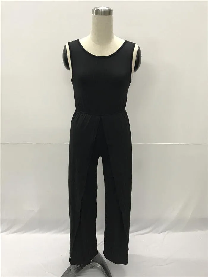 SIMPLE SPLIT JUMPSUIT