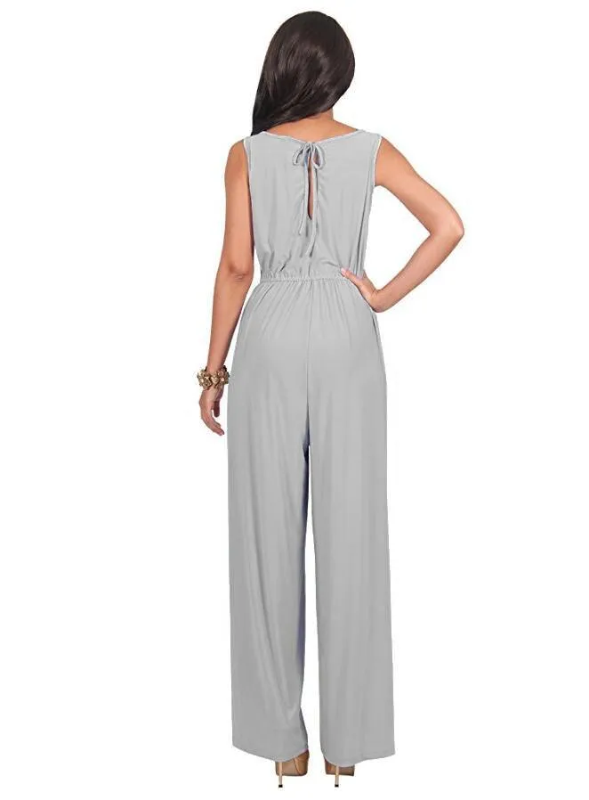 SIMPLE SPLIT JUMPSUIT