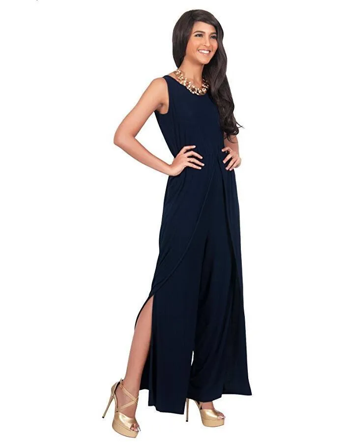 SIMPLE SPLIT JUMPSUIT