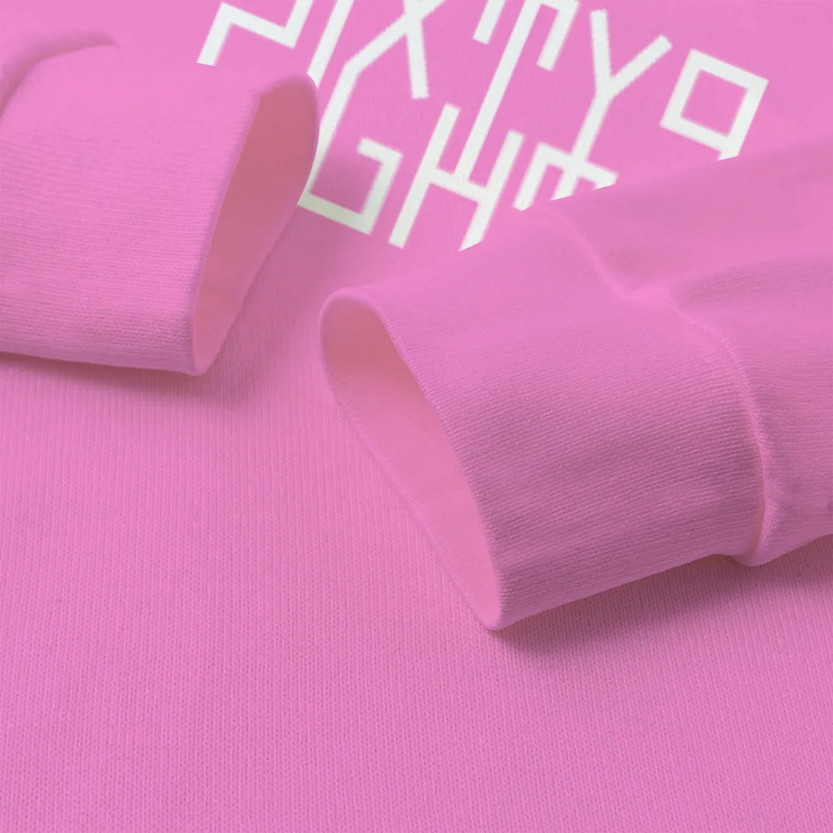 Sixty Eight 93 Logo White Pink Unisex Turtleneck Knitted Fleece Sweater