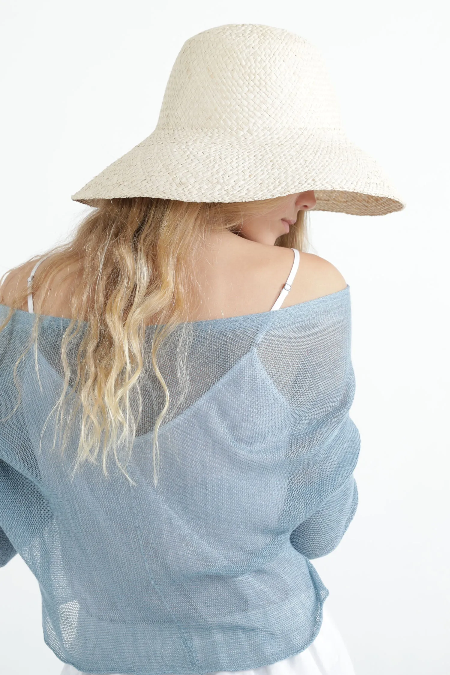 Sky Blue Short Light Bamboo Cardigan