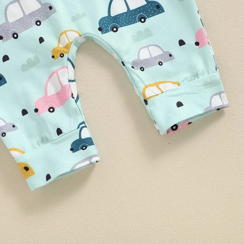 Sleeveless Cars Baby Jumpsuit