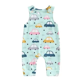 Sleeveless Cars Baby Jumpsuit