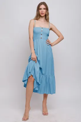 Smocked Tencel Dress