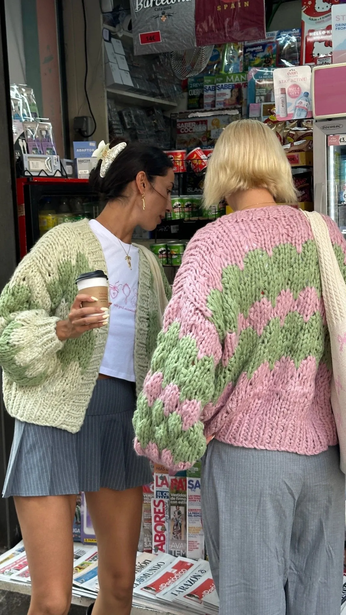 Strawberry Matcha Hugs and Kisses Cardigan