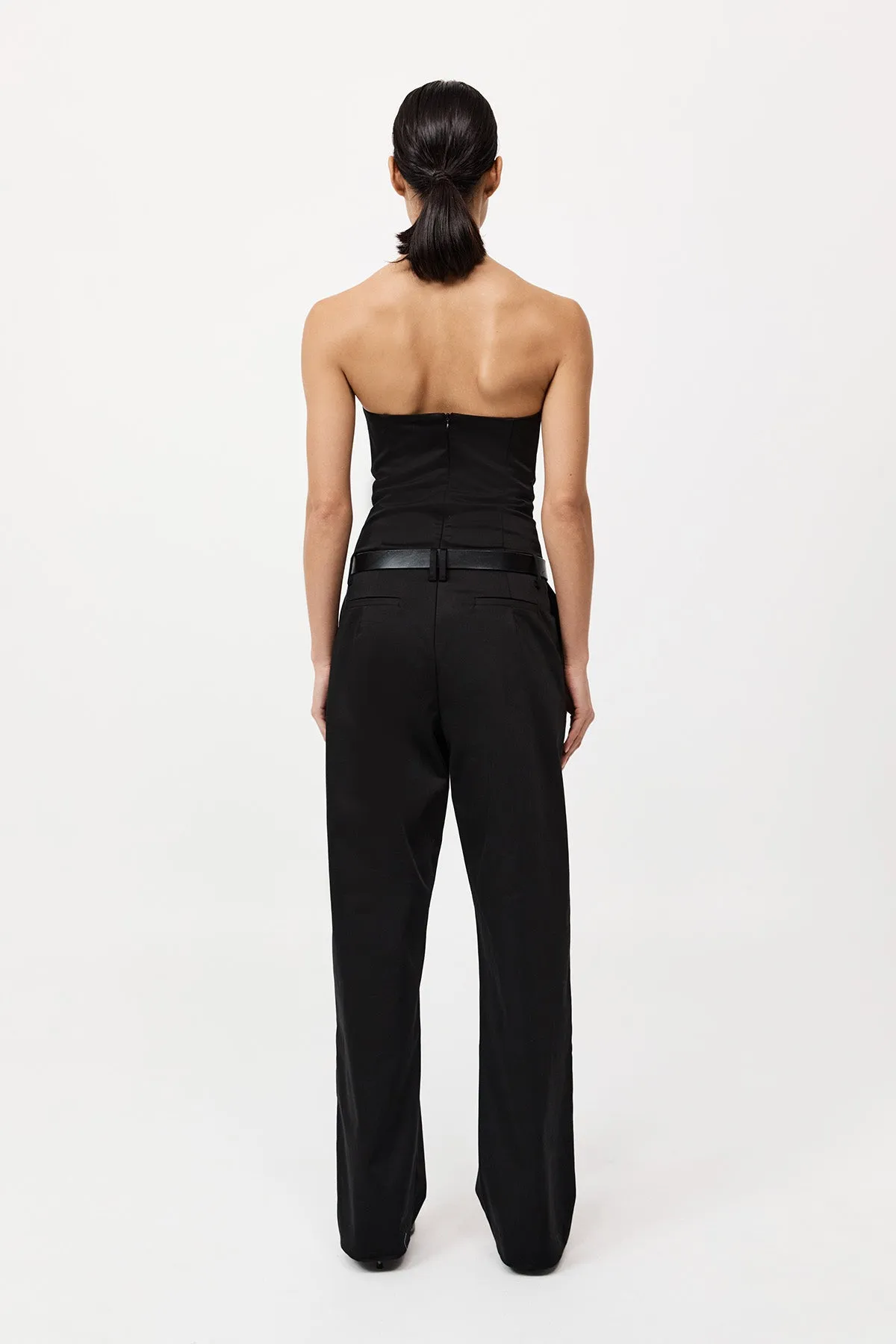Tailored Strapless Jumpsuit - Black
