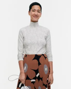 Taittuen Piirto Unikko Jersey Turtleneck | Light Grey, Silver