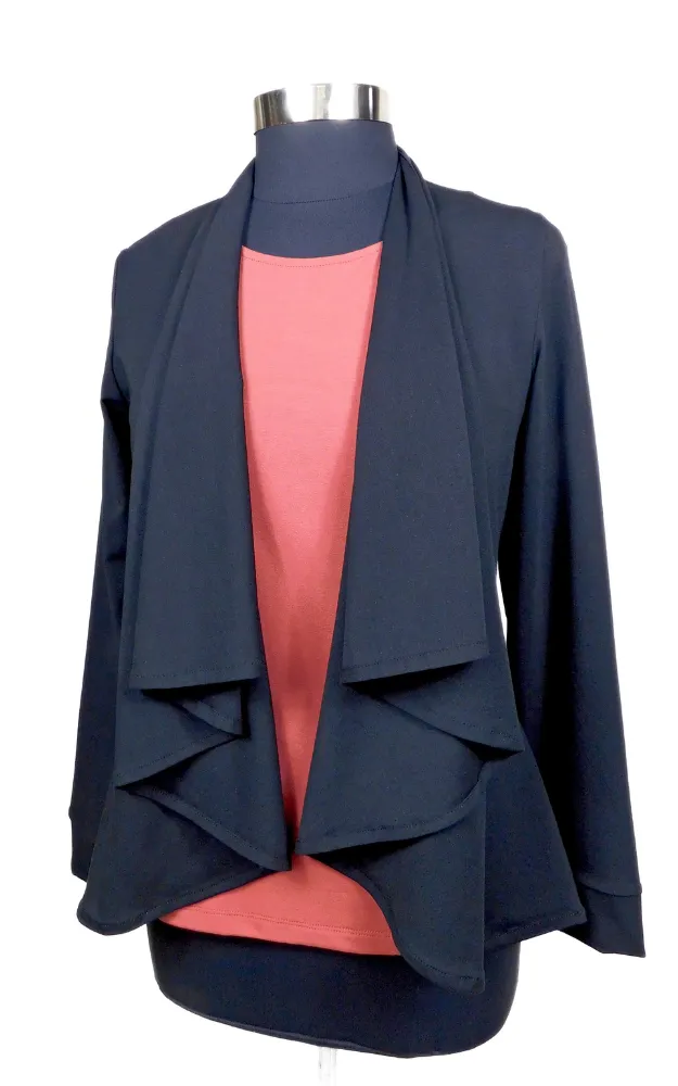 Tencel Lyocell Short Wrap Cardigan - Black