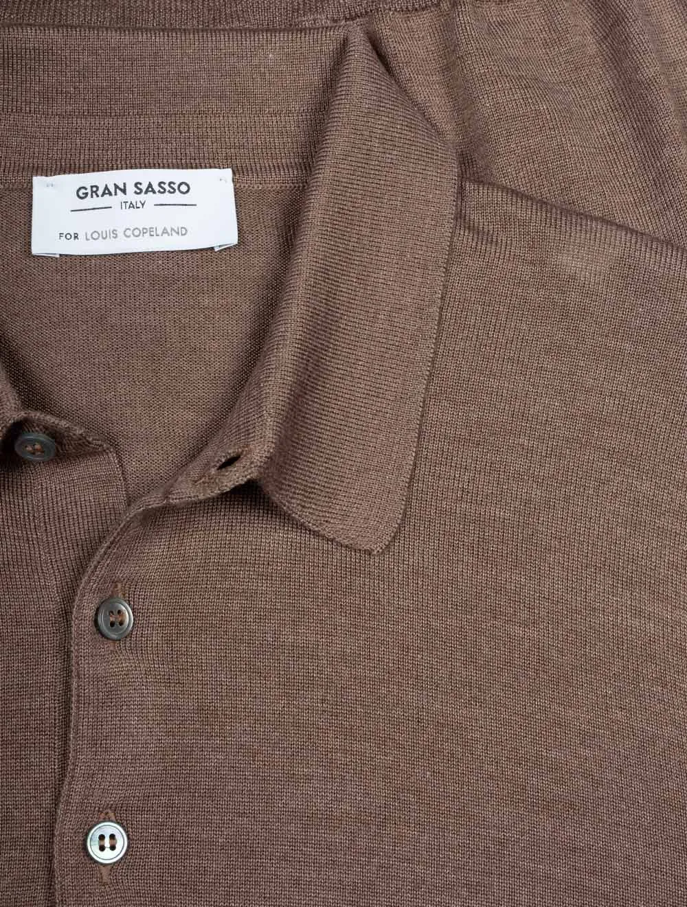 Tennis Long Sleeve Polo Taupe