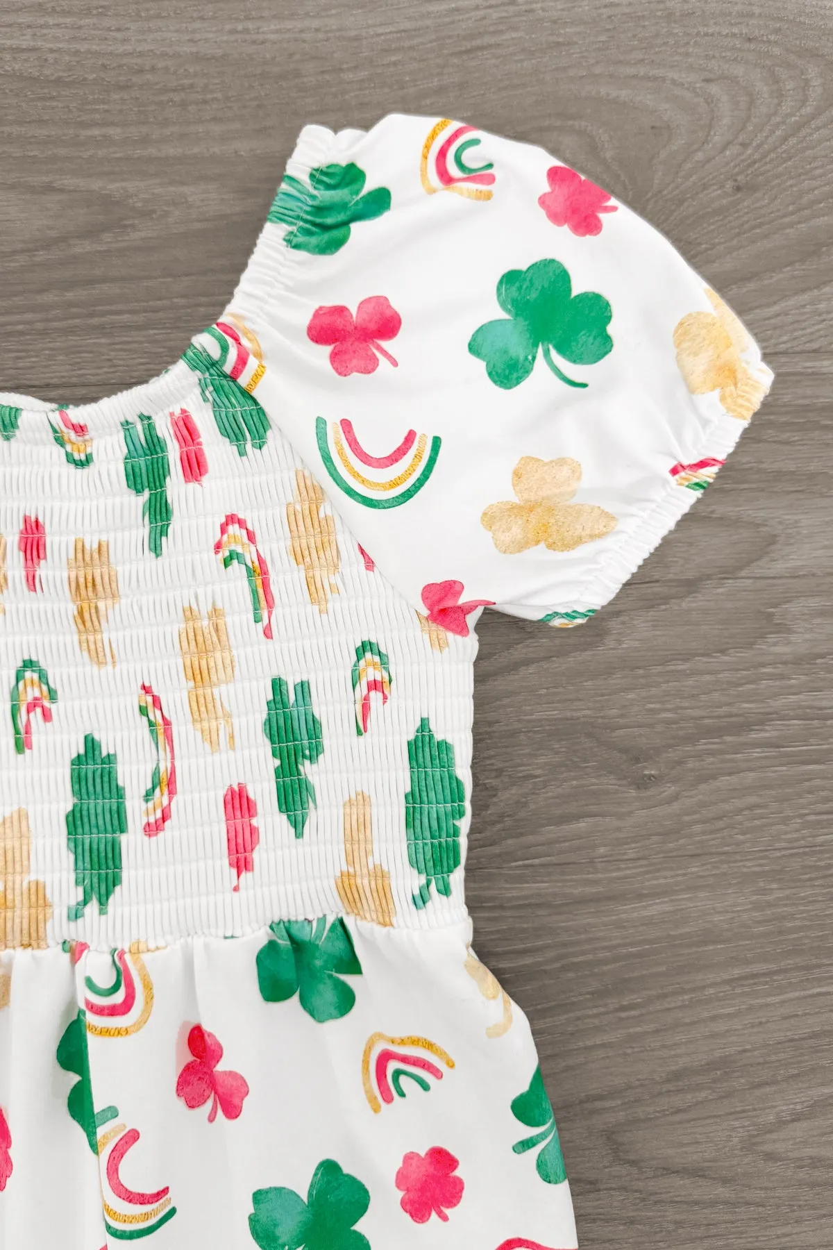 White Shamrock Rainbow Jumpsuit
