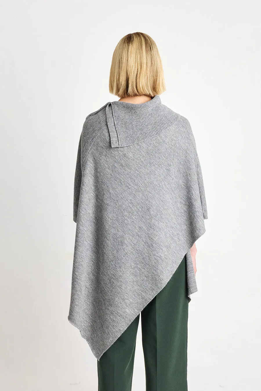 Wing Poncho Baby Alpaca Color Nuage