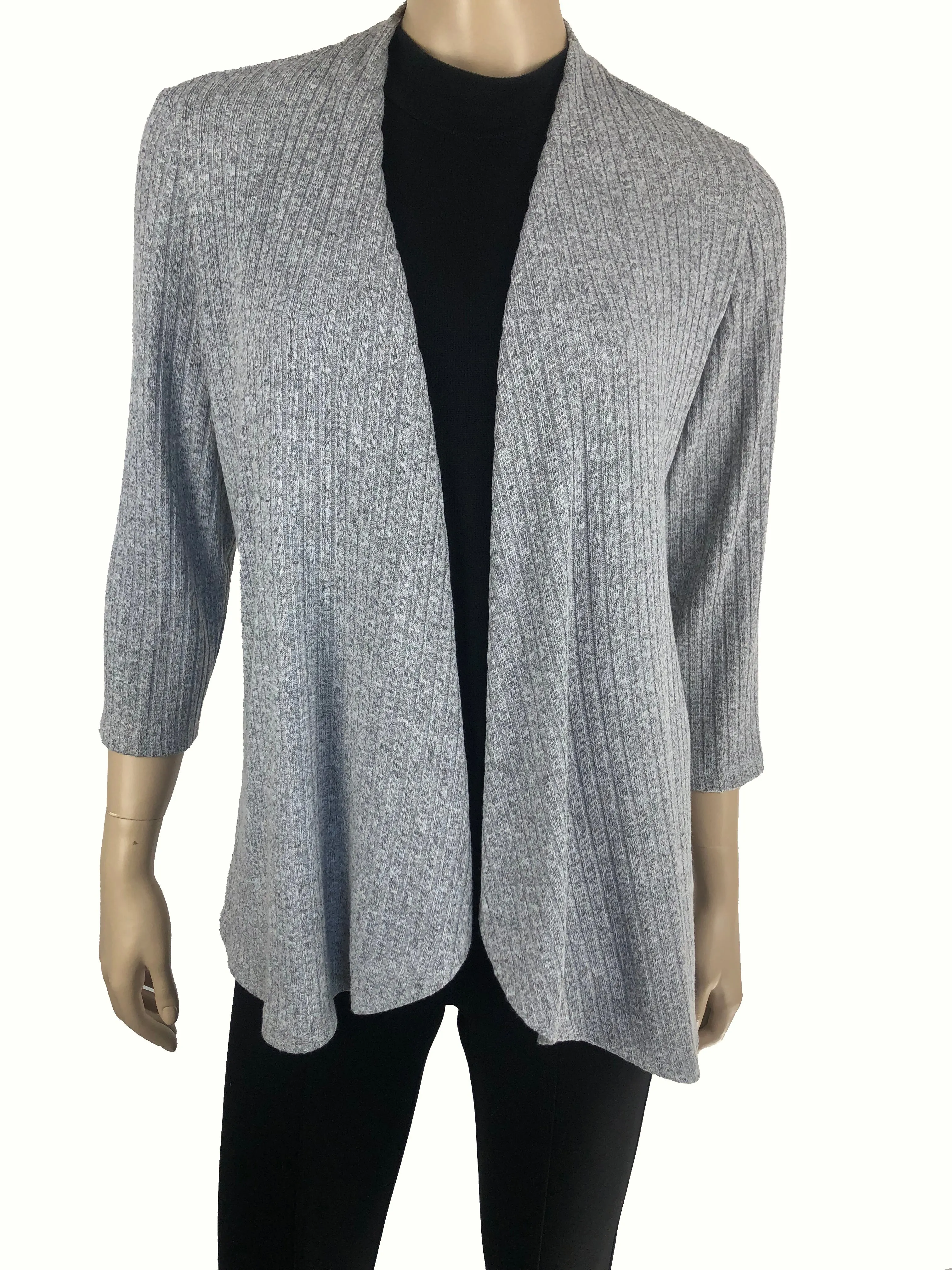 Women's Cardigan Silver Grey Quality Stretch fabric best seller on Sale now Made in Canada