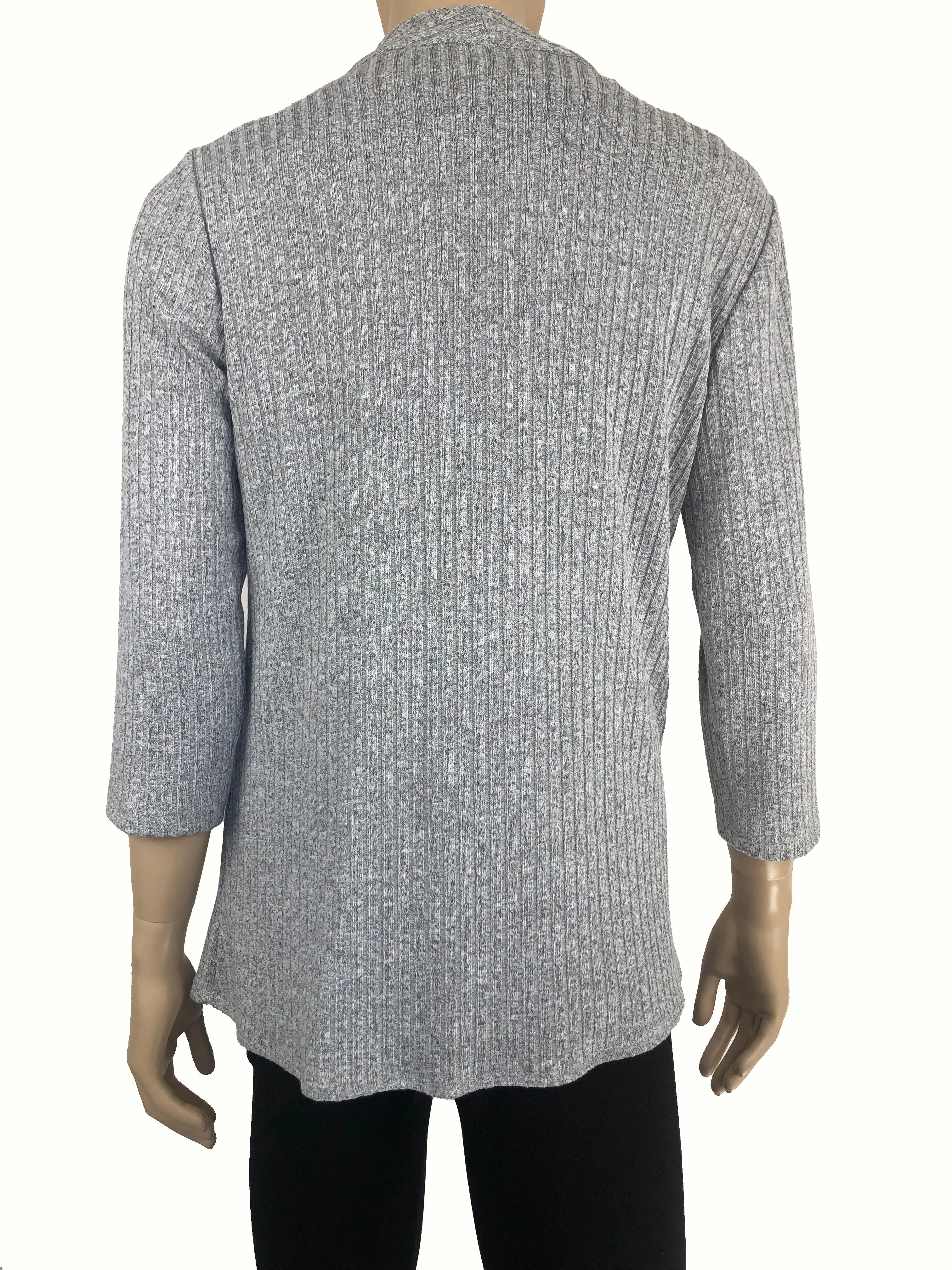 Women's Cardigan Silver Grey Quality Stretch fabric best seller on Sale now Made in Canada